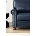 thumbnail image 5 of Classic Faux Leather Single Sofa Couch Armchair with Nailhead Trim and Removable Cushions for Living Room Office Apartment, 5 of 8
