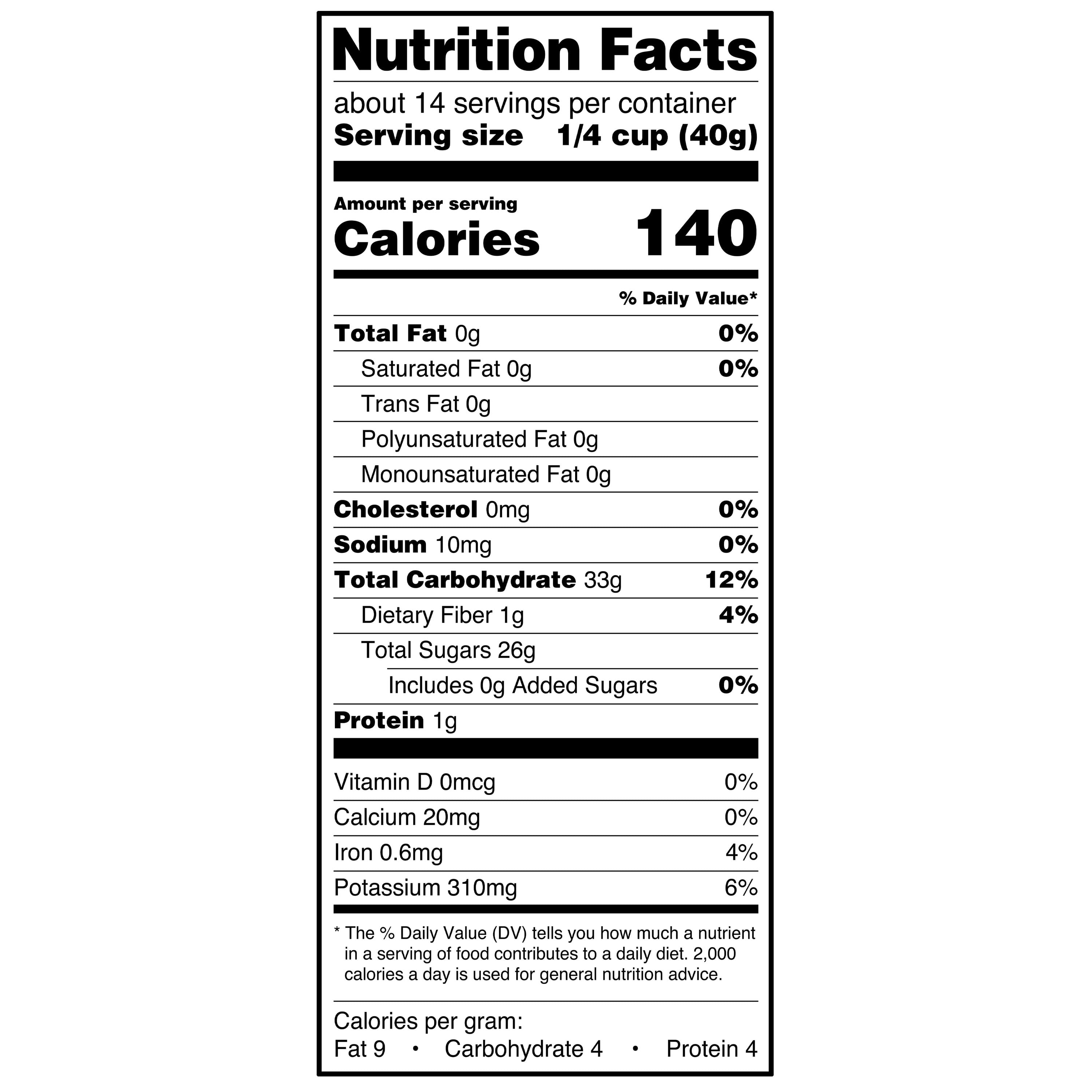 (2 pack) Great Value Sun-Dried Raisins Canister, 20 oz (1lb 4oz) 567g