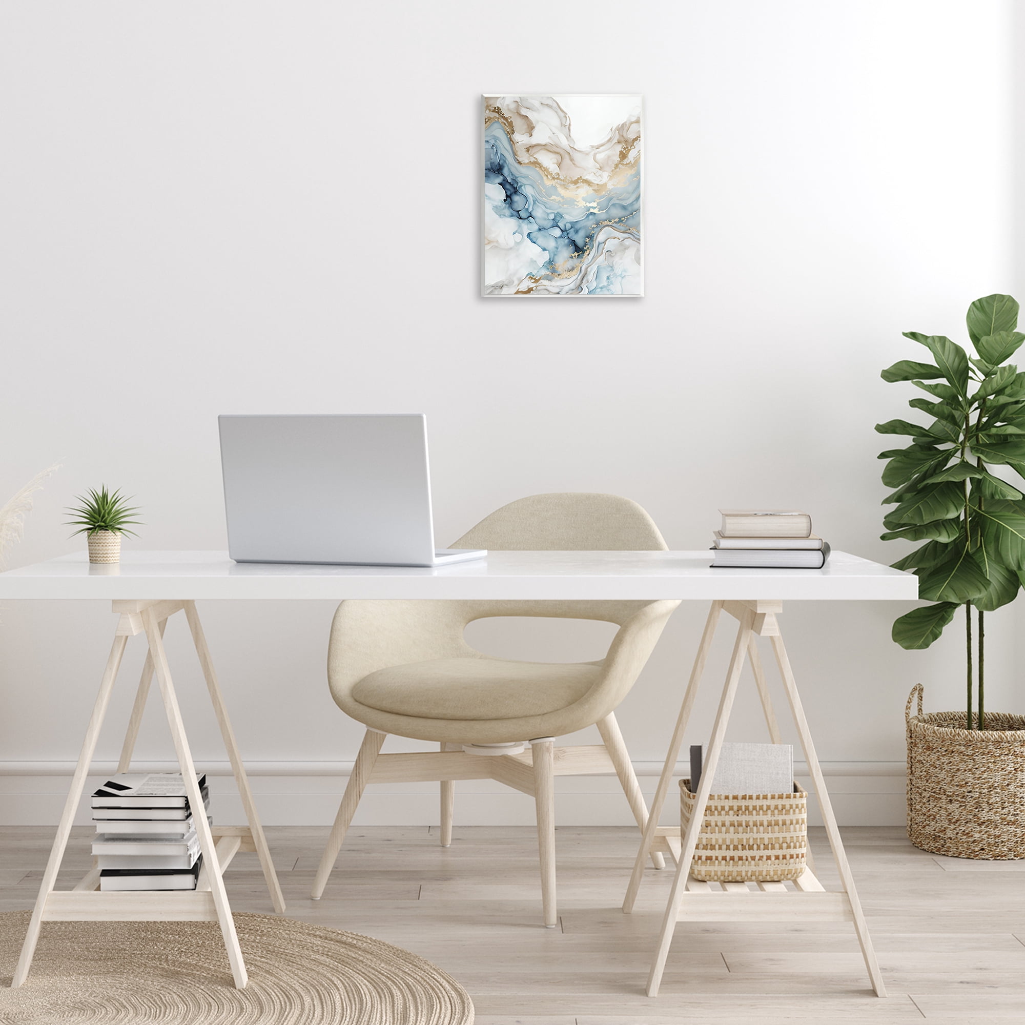 Stupell Industries Chic Geode Pattern Abstract Painting Unframed Art Print Wall Art, 11 x 14
