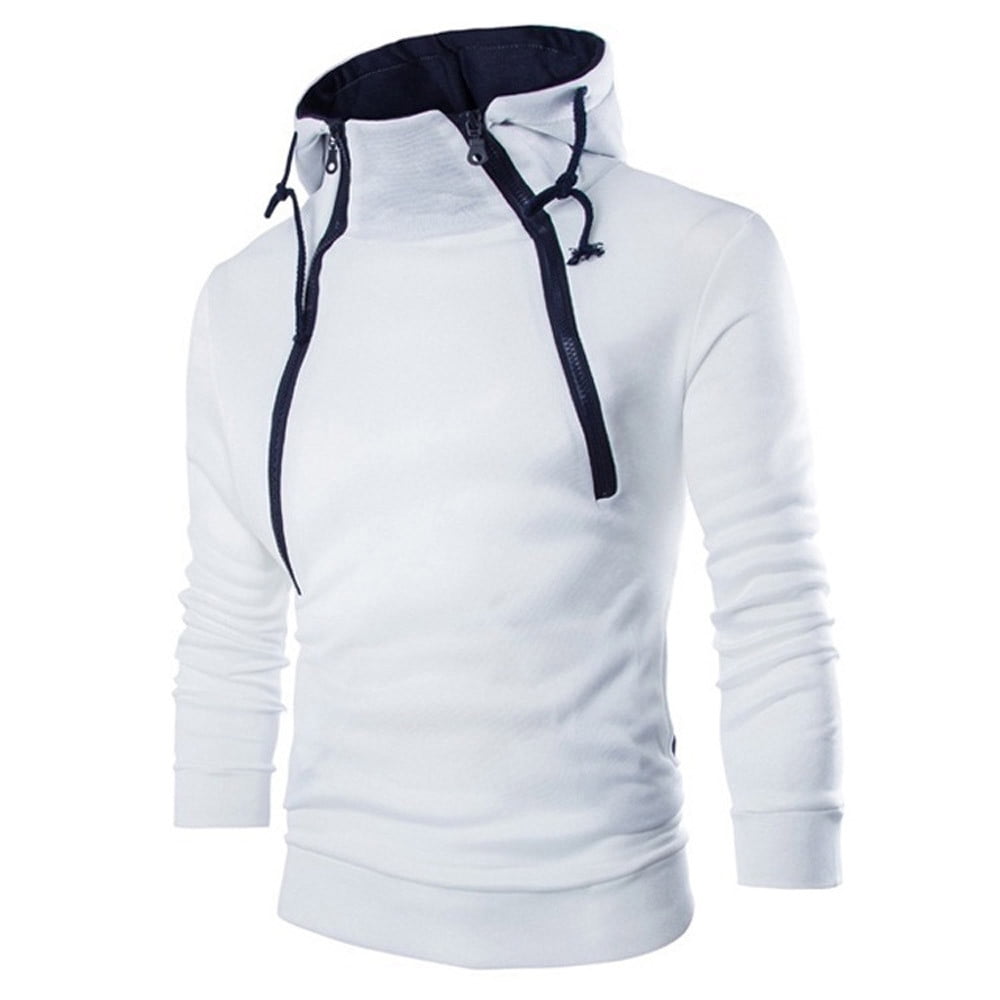 Men's Long Sleeve Patchwork Hoodie Hooded Sweatshirt Top Tee Outwear Blouse 9