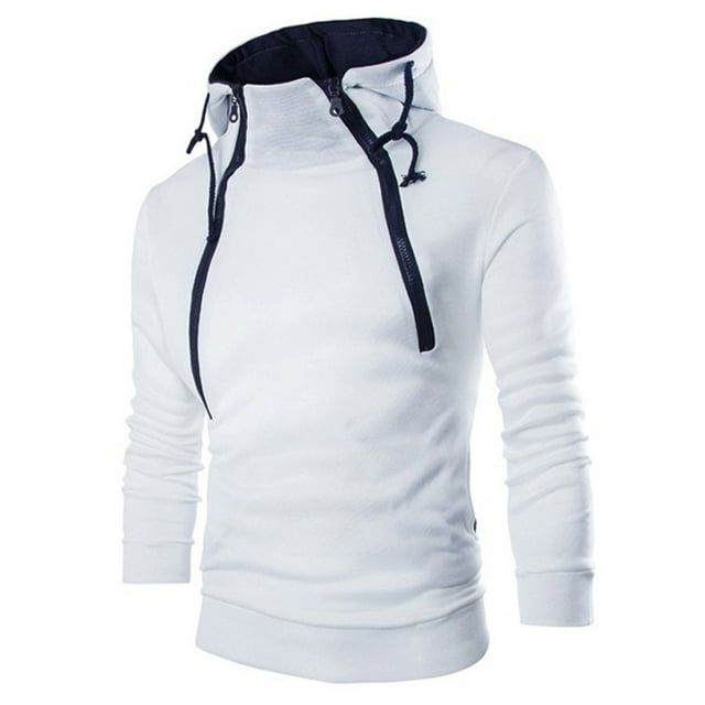 RKSTN Sweat à Capuche pour Hommes Mode Automne Chandail en Molleton Doux Manches Longues Patchwork Sweat à Capuche Tee Blouse Extérieure Chandail en Molleton pour Hommes