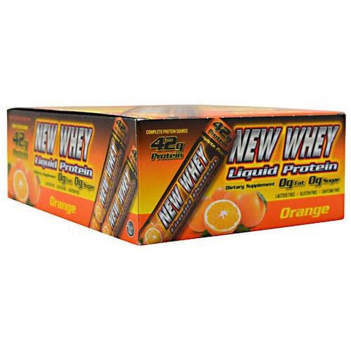 New Whey Liquid Protein, Orange, 12 CT