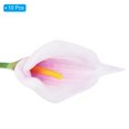 thumbnail image 3 of Uxcell 13" Artificial Calla Lily Flowers Floral Arrangements Bouquet Decor, Purple White 10 Stems, 3 of 5
