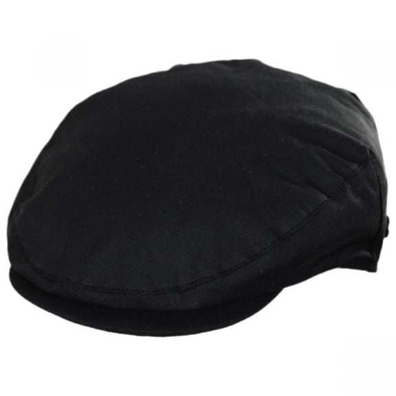 British Millerain Wax Cotton Ivy Cap - S - Black