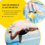 FINIS Positive Drive Fins - High-Quality Swim Fins for Men and Women - Swim Flippers to Use with All Four Swim Strokes - Swimming Fins for Swimming and Pool Accessories - XX-Large, Yellow