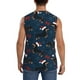 thumbnail image 4 of Fotbe Christmas Dachshund Men's Camiseta sin Mangas Estampada para Hombres, Playera Casual para Gimnasio, Entrenamiento, Playa-Large, 4 of 7