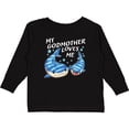 thumbnail image 3 of Inktastic My Godmother Loves Me- whale shark Boys or Girls Long Sleeve Toddler T-Shirt, 3 of 5