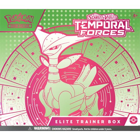 Pokemon Trading Card Games SV5 Temporal Forces Elite Trainer Box Iron Leaves