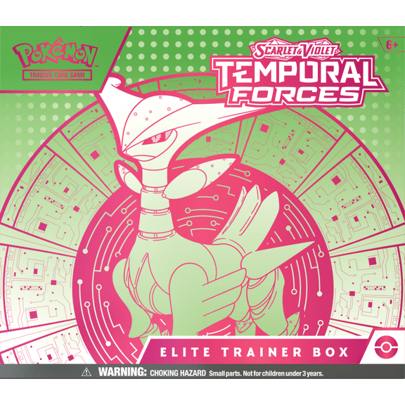Collectible Pokemon Trading Card Games SV5 Temporal Forces Elite Trainer Box Iron Leaves
