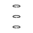 thumbnail image 2 of Wweixi Bracelet de Perles Exquis à Grand Application pour Polyvalence Pierre Volcanique Exquise 3ensemble, 2 of 6