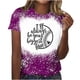 thumbnail image 1 of Camisas de Mujer Casual Impreso Cuello Redondo Manga Corta Superior, Blusa de Moda para Uso Diario Y de Fiesta, 1 of 4
