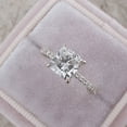 thumbnail image 2 of solitaire jewels 2CT Cushion Moissanite Hidden Halo Engagement Ring For Women, 14K White Gold, 2 of 4