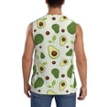 thumbnail image 4 of Kdxio Green Avocado for Men's Muscle T-shirt,Sleeveless for Workout Running Athletic Gym Lounge Casual, 4 of 7