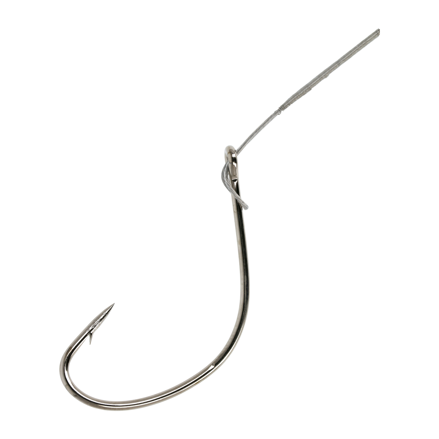 (2 pack) Eagle Claw 424NWH-2/0 Nylawire Snell Kahle, Nickel, Size 2/0 Hook
