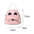 thumbnail image 5 of AMERTEER Femmes PU Cuir Sac Bandoulière Mignon Sac à Dos d'Épaule de Chat (Rouge), 5 of 5