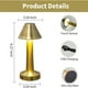 thumbnail image 4 of Lámpara De Mesa Control Táctil 3 Modo Usb Led Decoración Estructura Dorado Pantalla Dorado, 4 of 8