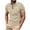 hgg265-Khaki, variant on Yaoyar Mens Short Sleeves Zipper Shirts Casual Loose Tshirts Stand Collar V Neck Tops Polo Plain Cotton Tees with Pocket