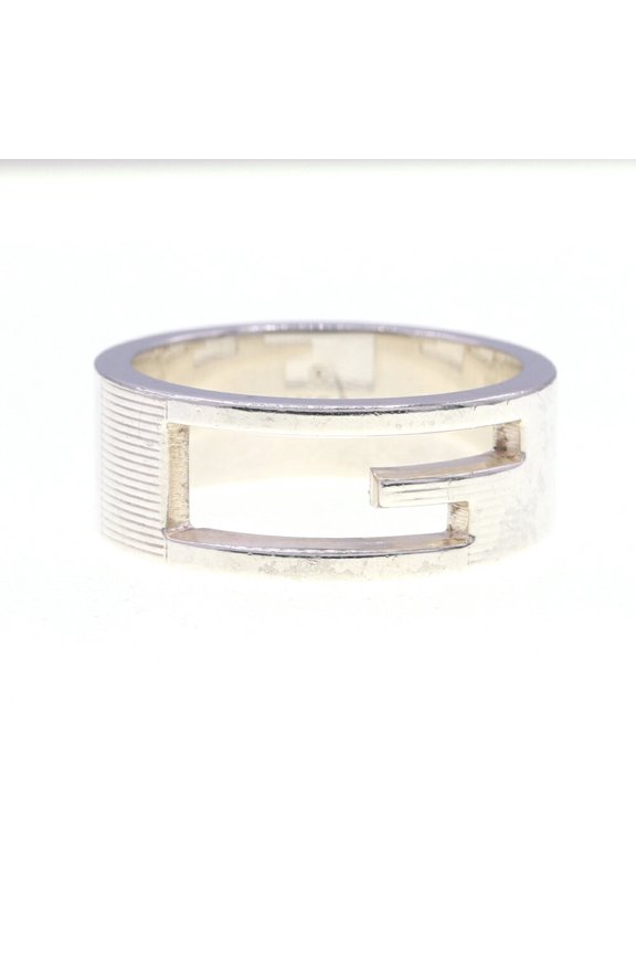 Pre-Owned Gucci Branded Regular G Ring 032660, Sterling Silver 925, Size 17 / US 8-8.5, Men's...