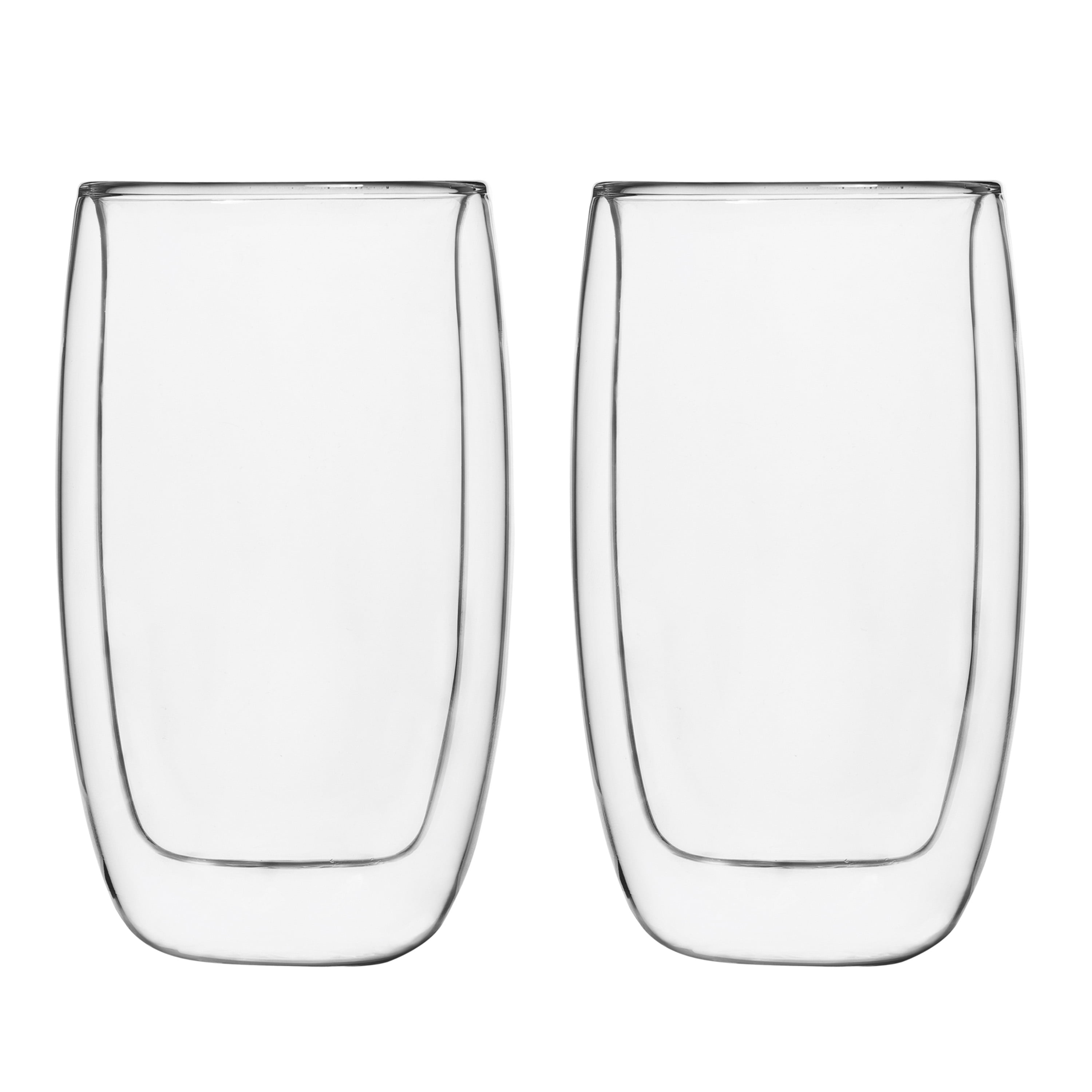 Barista Latte Macchiato Double-Walled Glass Mugs 2 Pc Set, 12.8oz