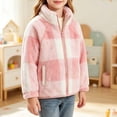 thumbnail image 2 of Atogsazn Kids Girls Fleece Zip Up Jacket Childrens Casual Sherpa Long Sleeve Coat Winter Thick Warm Tops Hot Pink 2-3Years Fashion, 2 of 7