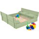 thumbnail image 1 of Songqin Large Outdoor Wooden Sand Box for Kids, Sandbox with Cover, Bench Seats Support up to 220 lbs, Bottom Liner for Drainage, Cedar Wood - Sage, 1 of 14
