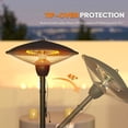 thumbnail image 4 of Chauffage de Patio Électrique 1500 W - Chauffage d'Appoint Extérieur Noir avec Protection contre le Basculement et Design Rétro - Idéal pour Terrasses, Patios et Balcons - 16,5 Po x 26 Po, 4 of 7