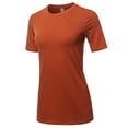 thumbnail image 2 of A2Y Women's Basic Solid Premium Cotton Short Sleeve Crew Neck T Shirt Tee Tops Copper M, 2 of 6