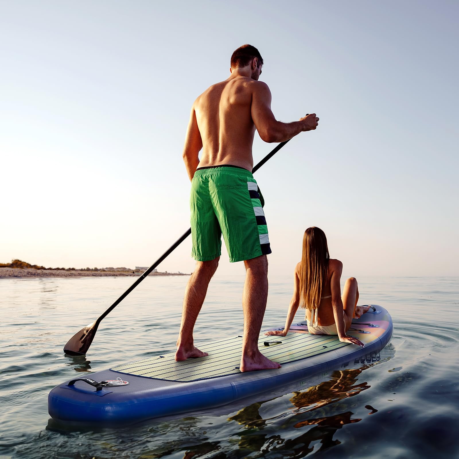 PORTAL SUP Inflatable Paddle Board for Adults 10'6'' Stand Up Paddleboard,Non-Slip Deck Blow up Paddle Boards with Adjustable Paddle, Carry Bag, and Repair Kit