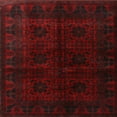 thumbnail image 1 of Ahgly Company Machine Washable Indoor Square Traditional Night Red Area Rugs, 3' Square, 1 of 7