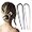 Silver+Black, variant on LANFENG French Hair Pin, New U-shaped Hair Pins for French Twist Hair, French Hair Sticks Fork for Thick Hair Buns Chignons, Gold Hair Clips Hair Styling Accessories For Women French Roll