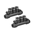 thumbnail image 1 of Unique Bargains Push to Connect Inline Manifold Union Tube Fitting, for 4mm Tube OD 2PCS, 1 of 3