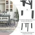 thumbnail image 6 of Harper & Bright Designs Farmhouse Dining Table Set for 6, Kitchen Foldable Foldable Dining table with Chairs and Bench, Gray, 6 of 14