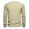 thumbnail image 4 of DDAPJ pyju 2025 Clearance Men's Long Sleeve Waffle Shirt,Lightweight Henley T-shirt Active Jerseys Tee Solid Color Casual Pullover Tops, 4 of 6