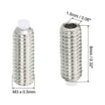 thumbnail image 2 of Uxcell M3x8mm Vis de Raccord en Acier Inoxydable 304 Tête de Prise Hexagonale en Nylon 10 Pcs, 2 of 6