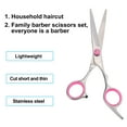thumbnail image 2 of Upgrade Straight Scissors for Long Short Thick Hard Soft Hair for Men Women with Pink Gasket Ring, 2 of 6