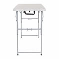 thumbnail image 5 of 4' Long- Height Adjustable Fold in Half Resin Multi Purpose Table in Light Gray, 5 of 5