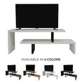 thumbnail image 5 of LeisureMod TV Stand with MDF Open Shelves and Powder-Coated Iron Legs for Modern Home, Living Room, Bedroom Orford Collection in White, 5 of 8