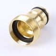 thumbnail image 4 of Conector roscado de latón - Conector de tubería de agua de manguera de jardín de 3 piezas (dorado), 4 of 5