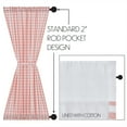 thumbnail image 4 of VHC Brands Annie Buffalo Check Farmhouse 72"x40" Door Panel Pink Rod Pocket Cotton Tie Back(s) Window Curtains, 4 of 7