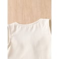thumbnail image 6 of Coduop Kids Girls Summer Sleeveless Ruffle Hem Sling Vest + Solid Color Pants 2PCS Outfit Set, 6 of 9