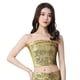 thumbnail image 1 of Blusa de tubo con lentejuelas para danza del vientre, para mujer, con hombros descubiertos, sin tirantes Dorado, 1 of 9