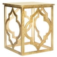thumbnail image 4 of SAFAVIEH Milo Trellis Glam Gold Leaf Wood End Table, Gold, 4 of 9