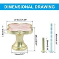 thumbnail image 2 of 6 Pcs Four-Leaf Drawer Pulls Knobs, Gold Dresser Cabinet Knobs Pulls for Kitchen Cabinet Cupboard Door Furniture Decorative, Pink, 2 of 9