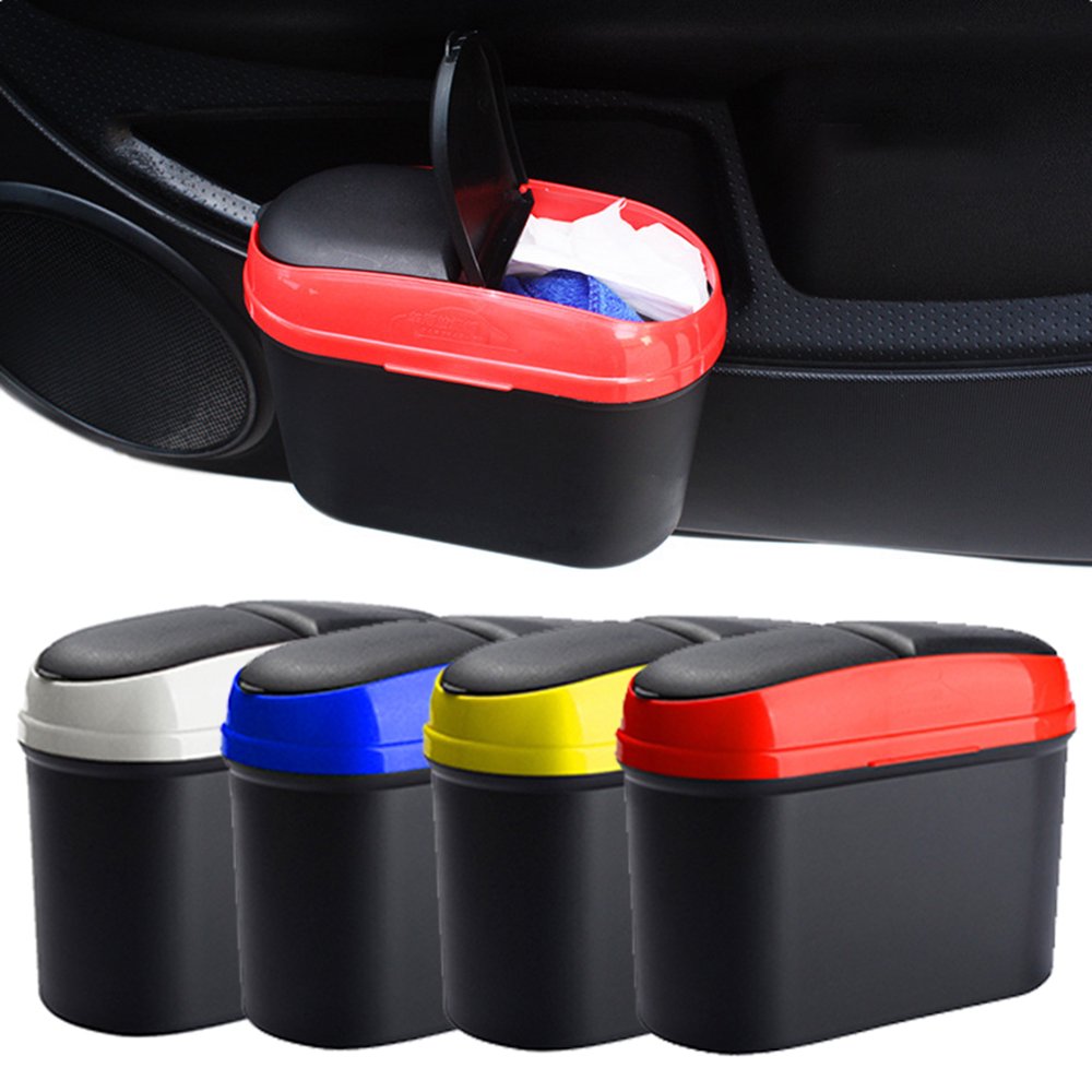 SPRING PARK Portable Car Auto Vehicle Door Mount Garbage Trash Bin Waste Can Storage Holder