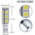 thumbnail image 4 of QUAYUB 10x T10 194 3030 LED Light Bulb 168 White Super Bright Canbus Error Free, 4 of 12
