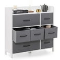 thumbnail image 1 of Costway 7-Drawer Dresser for Bedroom Chest of Drawers with 2 Large Fabric Bins White, 1 of 10