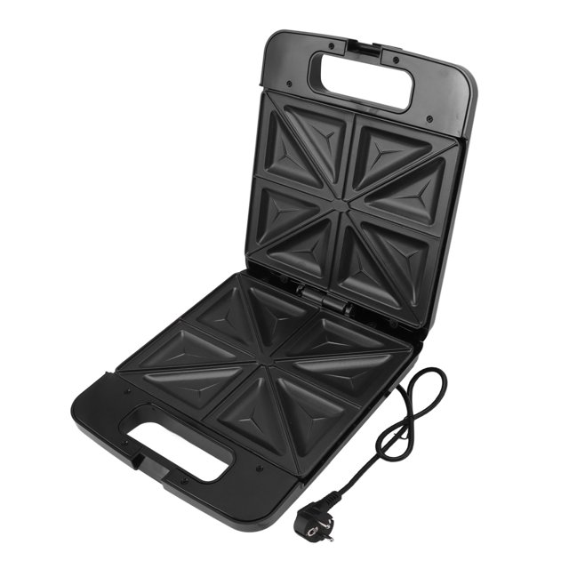 Sandwichera Eléctrica Panini Press Sandwichera Máquina De Queso A La Parrilla Con Platos Extra Grandes Para El Desayuno Enchufe De La UE 220V 1400W Negro