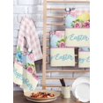 thumbnail image 2 of Easter Kitchen Dish Towels for Drying Dishes Set of 2, Spring Watercolor Bunny Eggs Flowers Pink Plaid Waffle Weave Microfiber Hand Tea Bathroom Towels Quick Dry & Absorbent Towel 15.7x23.6, 2 of 7