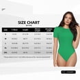 thumbnail image 5 of KLL Women 's Crew Neck Bodysuit Jumpsuits Forestgreen Print Short onesies Stretch T Shirts, 5 of 7