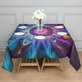 thumbnail image 3 of Colorful Tie Dye Flame Flower Pattern Square Tablecloth,Waterproof Square Table Cover,Wipeable Spillproof Washable Table Cover for Home Kitchen Party Decor 42"X42"(107x107cm), 3 of 6